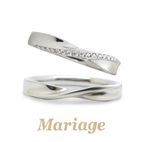 滋賀で人気の結婚指輪デザインのマリアージュ