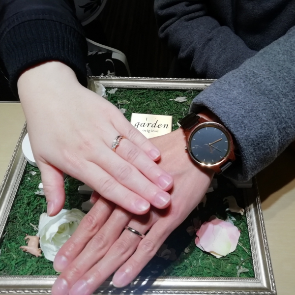 BAUMバームの婚約指輪とBRIDGEブリッジ、et,luエトルの結婚指輪ご成約(大阪市阿倍野区　城東区)