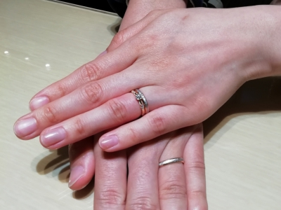 CHER LUVシェールラヴの婚約指輪とFISCHERフィッシャーの結婚指輪のご成約(奈良市　京都府宇治市)