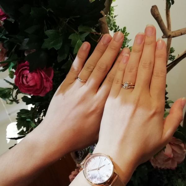 ガーデンの婚約指輪とグラマGRAMAの結婚指輪ご成約の方（奈良県桜井市）