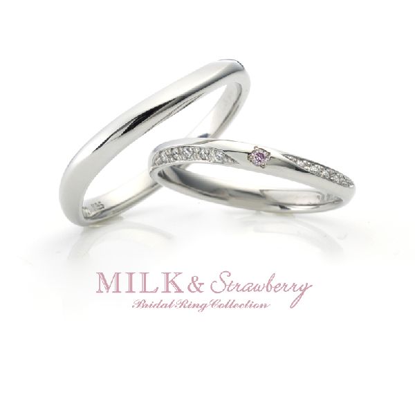 大阪で人気の可愛い結婚指輪　ピンクダイヤモンド