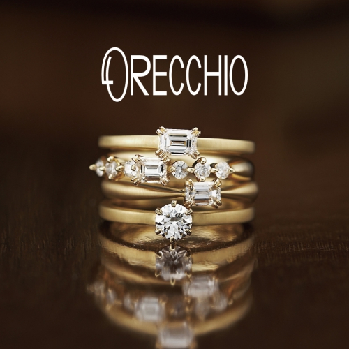 ORECCHIOの婚約指輪と結婚指輪の重ね付けはgarden心斎橋