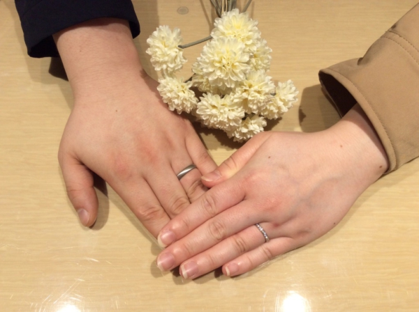 大阪市福島区|鍛造製法のフィッシャー(FISCHER)・グレースカーマ(GRACEKAMA)の結婚指輪をご成約いただきました