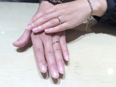 奈良県大和郡山市｜ドイツの鍛造ブランドフィッシャー(FISCHER)の結婚指輪をペアでご成約いただきました