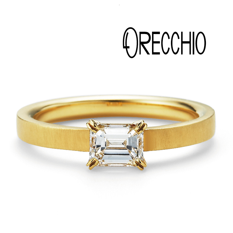 ゴールドの婚約指輪ORECCHIO