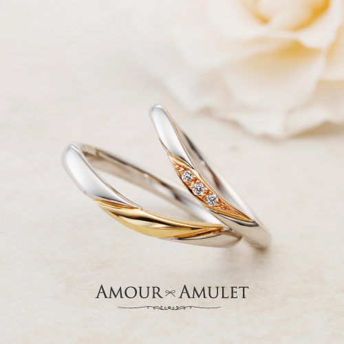和歌山で人気のおしゃれな結婚指輪はAMOUR AMULETのBONHEUR