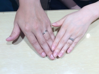 大阪府茨木市｜IDEAL Plus fort（アイデアル プリュフォール）の結婚指輪をペアでご成約いただきました。