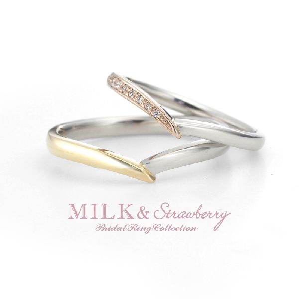 シンプルな結婚指輪ならgarden心斎橋のMILK & Strawberry