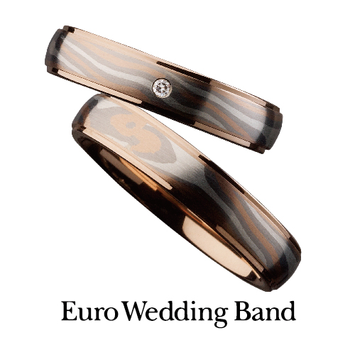 大阪で人気の鍛造製法で作られたコンビリングの結婚指輪ブランド　ユーロウエディングバンド