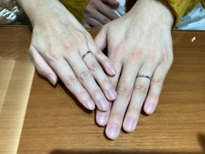 大阪府・四條畷市｜YUKAHOJOの結婚指輪をペアでご成約いただきました。