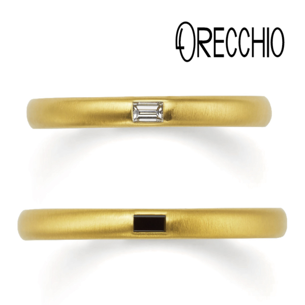 高品質でエメラルドカットダイヤモンドの結婚指輪ORECCHIOLF943M/LF943